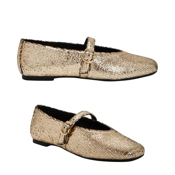 Katy Perry Collections Shoes - NEW Katy Perry Size 6.5 The Evie Mary Jane Shoe In Gold Metallic Glass Glamorous